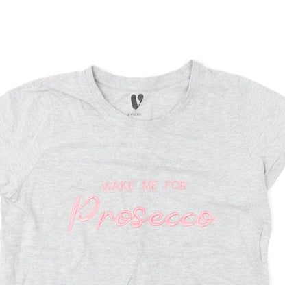 Womens UK Size 8 Very Grey Basic T-Shirt