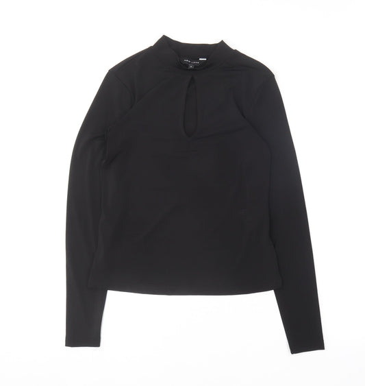 Womens UK Size 8 New Look Black Basic Blouse
