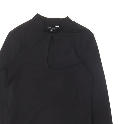 Womens UK Size 8 New Look Black Basic Blouse