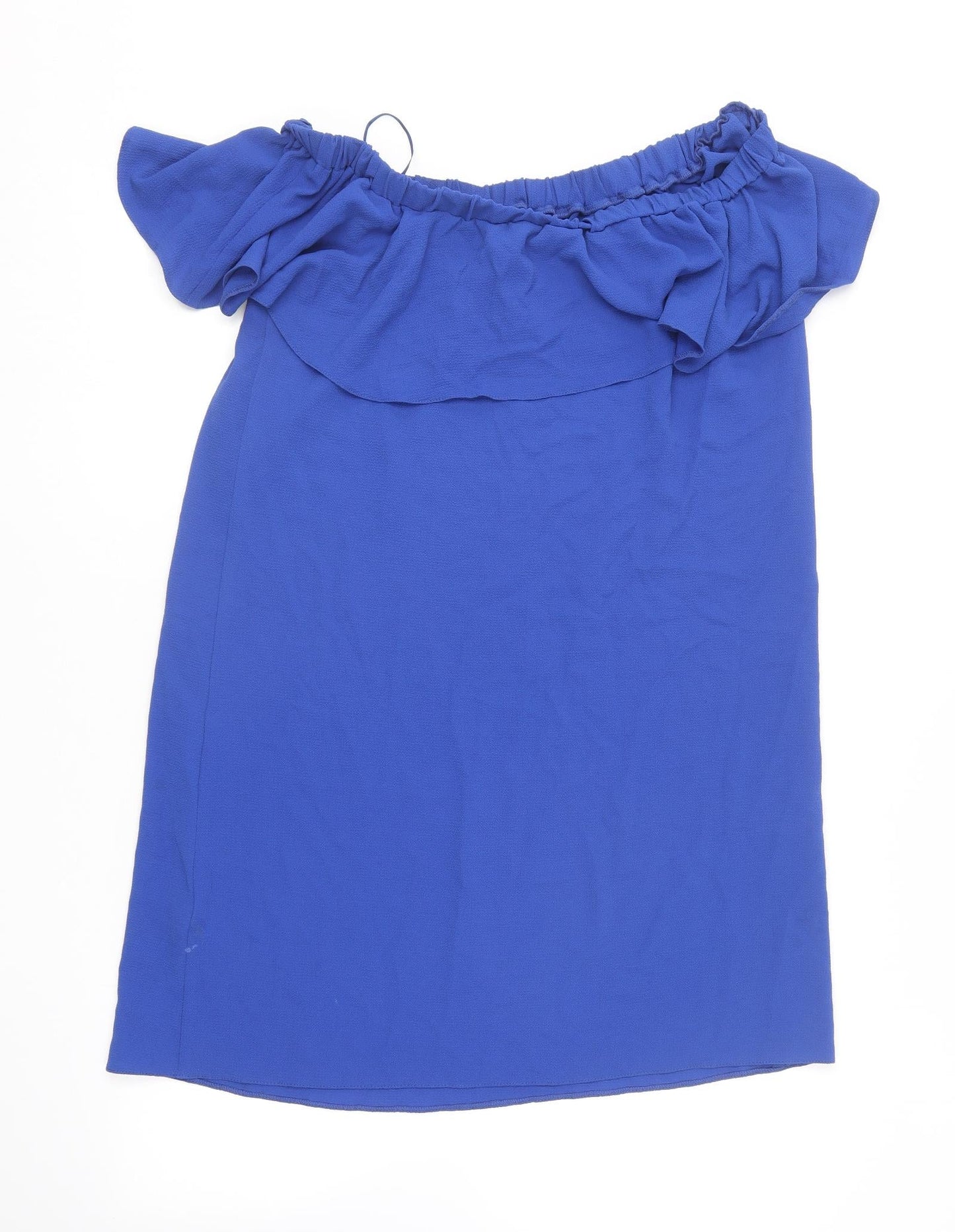 F&F Womens Blue  Polyester Shift  Size 12  Off the Shoulder