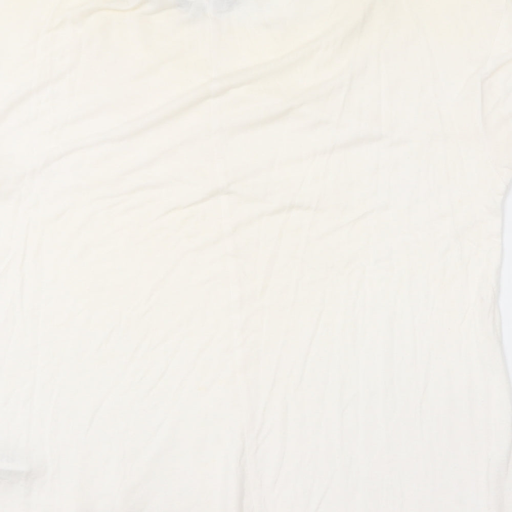 Womens UK Size 8 Dorothy Perkins Ivory Basic T-Shirt
