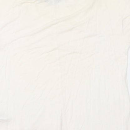 Womens UK Size 8 Dorothy Perkins Ivory Basic T-Shirt