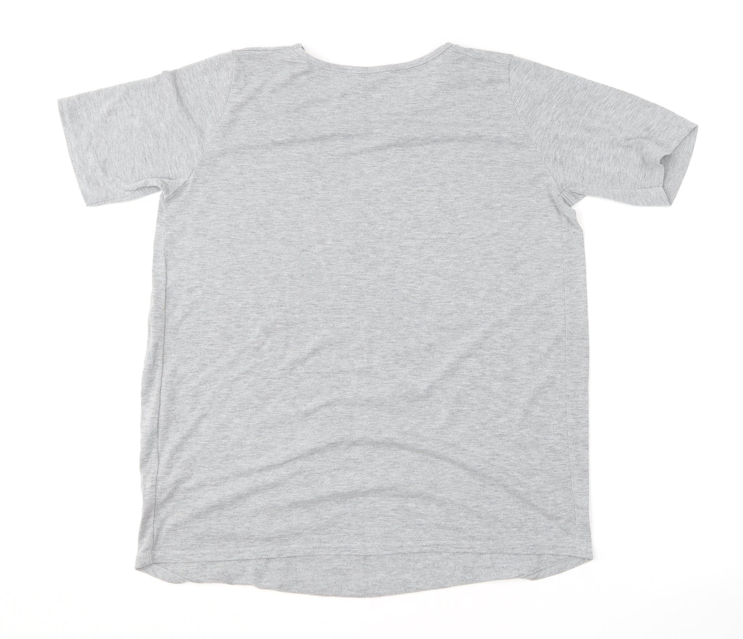 Boohoo Womens Grey  Polyester Basic T-Shirt Size 10 Round Neck - Mini Me