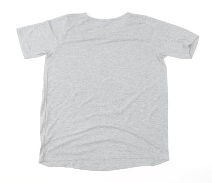 Boohoo Womens Grey  Polyester Basic T-Shirt Size 10 Round Neck - Mini Me