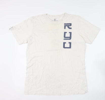 Respect Your Universe Mens White  Cotton  T-Shirt Size L Round Neck