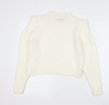 Womens UK Size 14 QED London Ivory Pullover Jumper