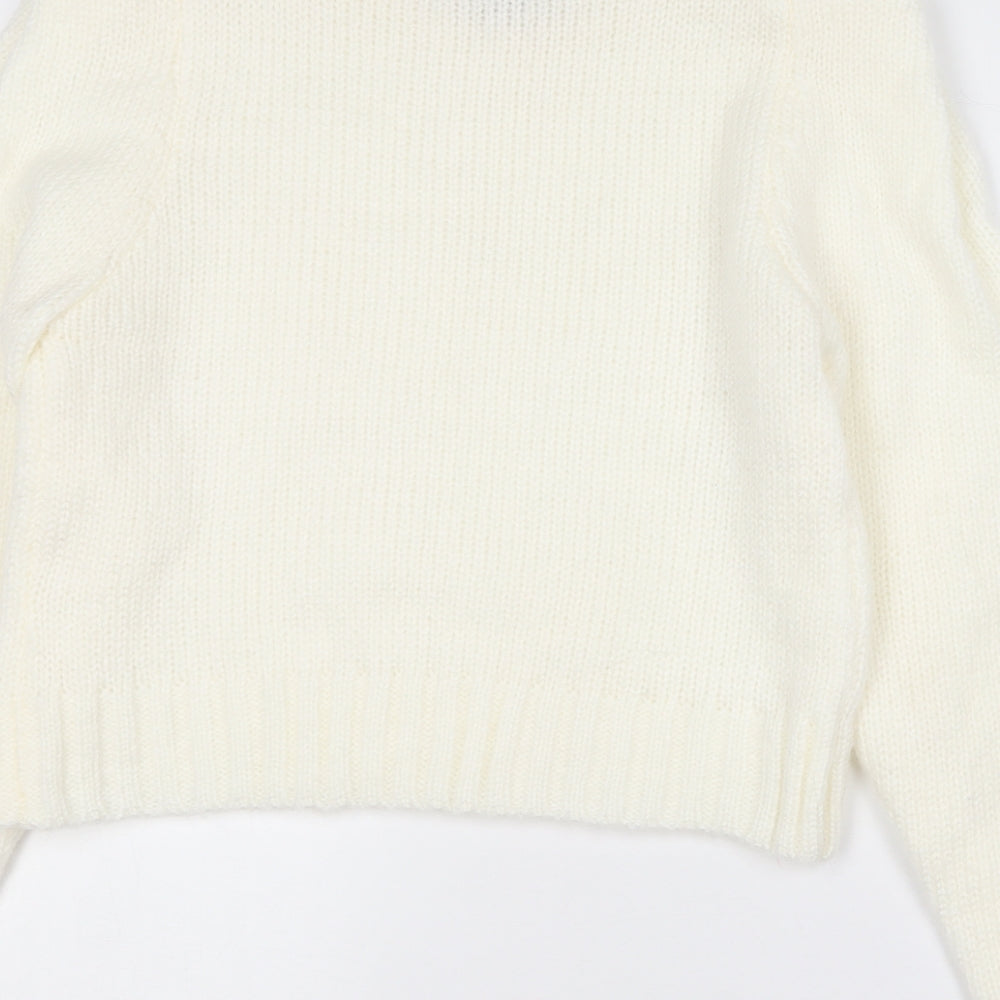 Womens UK Size 14 QED London Ivory Pullover Jumper