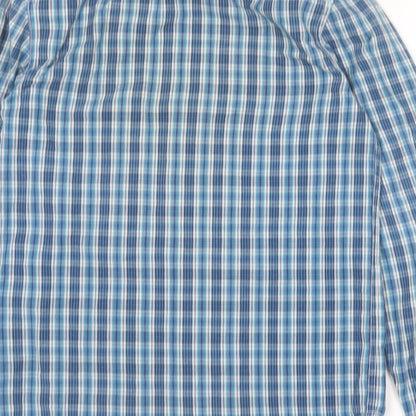 Mens UK Size S Core Series Blue  Button-Up Long Sleeve Casual Shirt