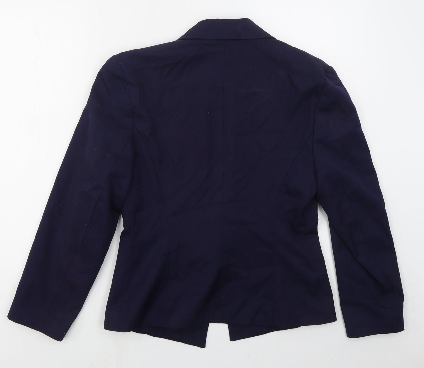 Equation Womens Blue  Polyester Jacket Blazer Size 12