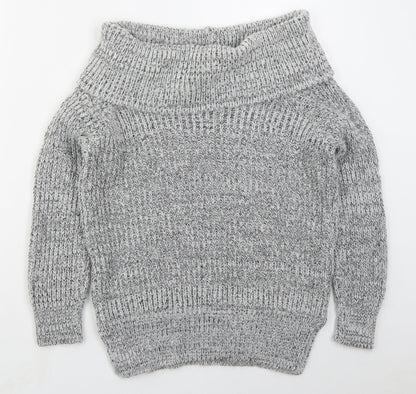 Womens UK Size 6 New Look Grey Pullover Jumper
