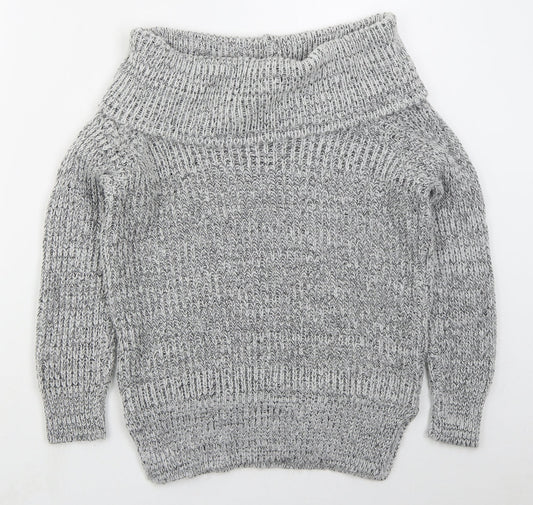 Womens UK Size 6 New Look Grey Pullover Jumper