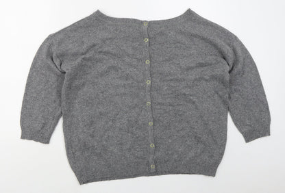 Womens UK Size M Preworn Grey Pullover Jumper