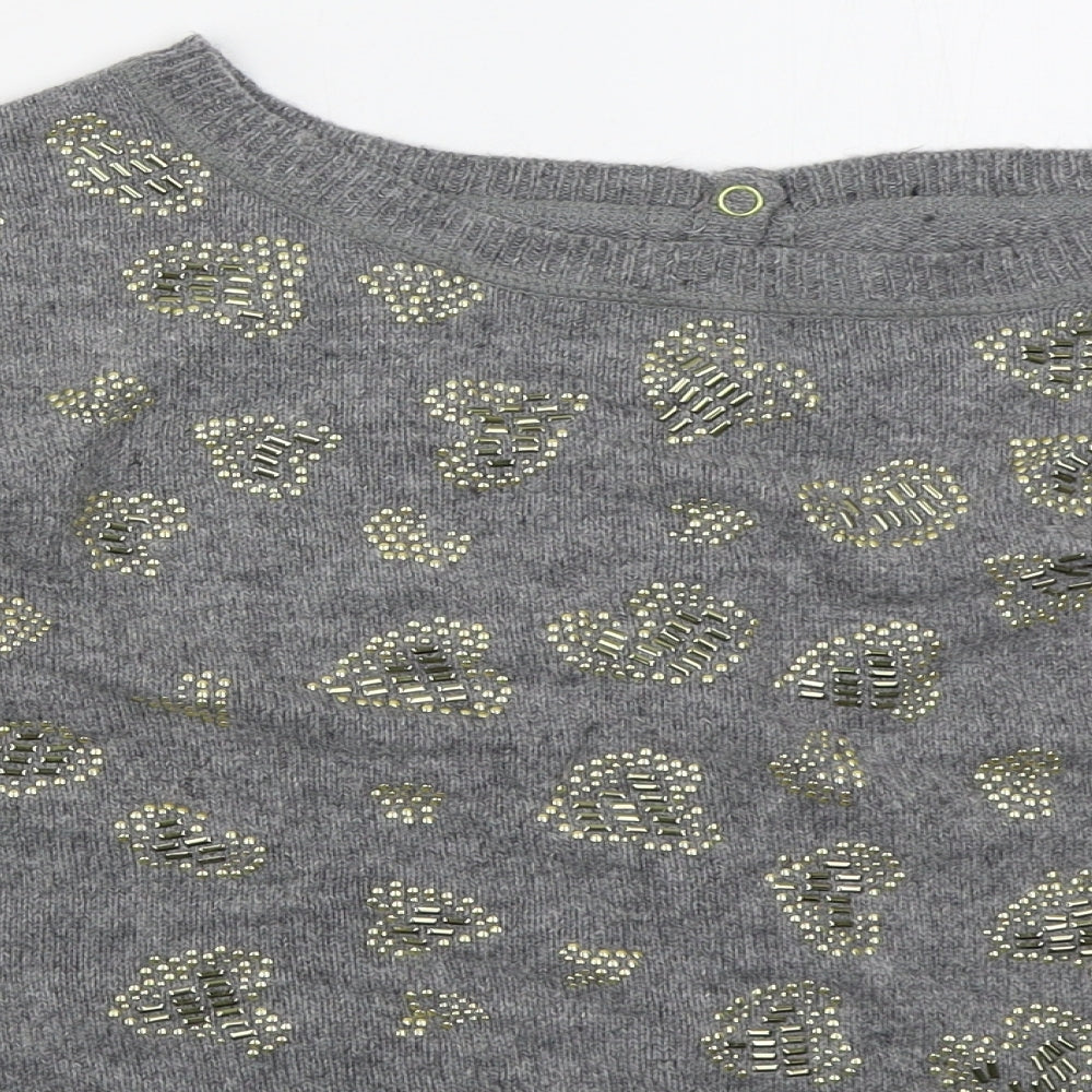Womens UK Size M Preworn Grey Pullover Jumper