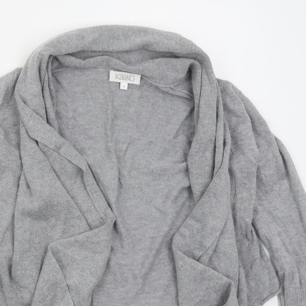 Womens UK Size 8 Kaliko Grey Cardigan Jumper