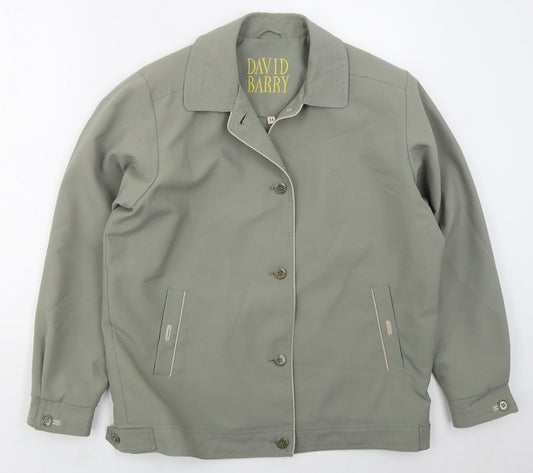 David Barry Womens Green   Jacket  Size 14  Button