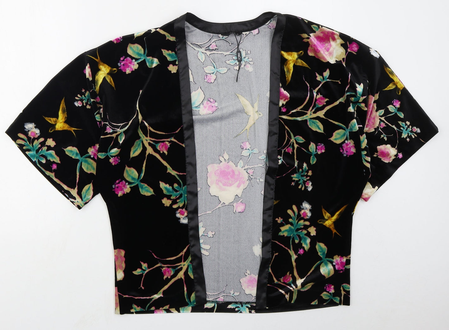 M&Co Womens Black Floral  Jacket  Size 10