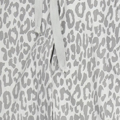Preworn Womens Grey Animal Print Viscose Tapered Jeans Size 28 in L27 in Regular Drawstring
