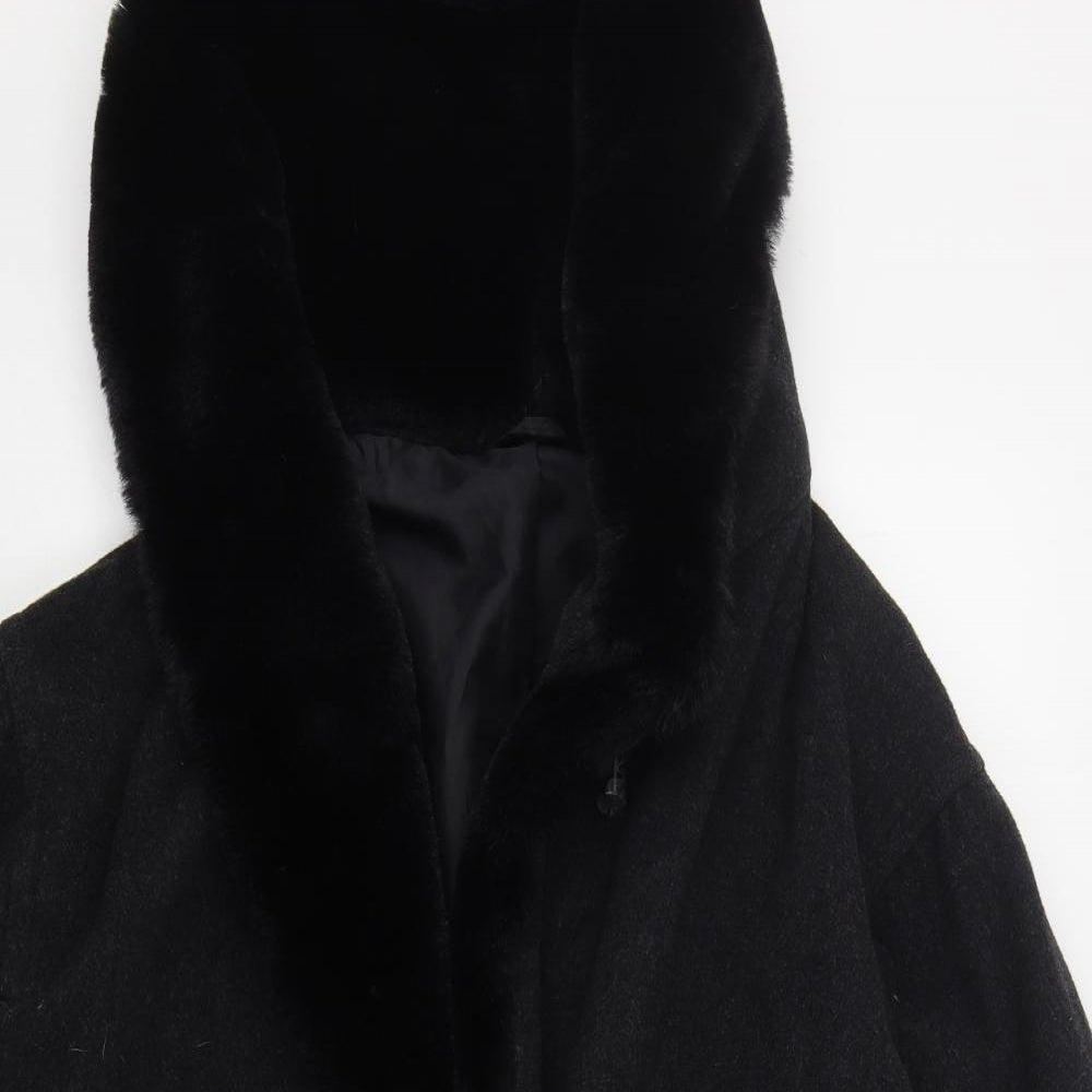Womens UK Size 12 Dorothy Perkins Grey Pea Coat