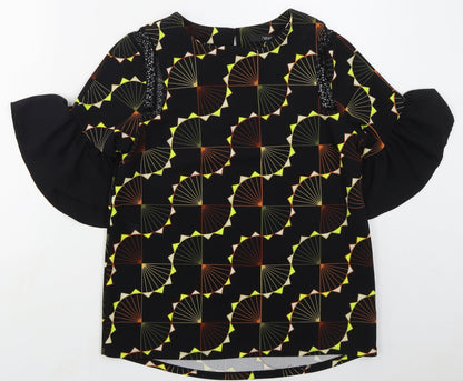 Womens UK Size 8 NEXT Black Basic Blouse