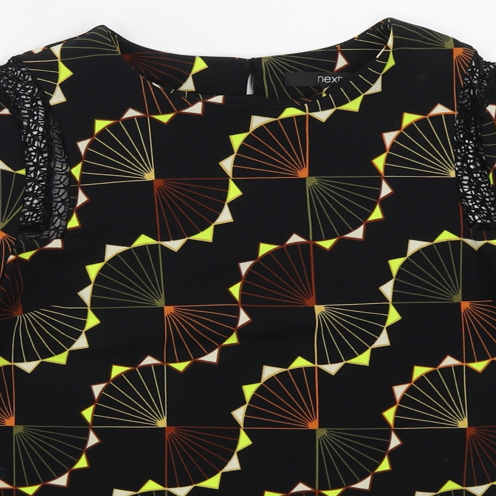 Womens UK Size 8 NEXT Black Basic Blouse