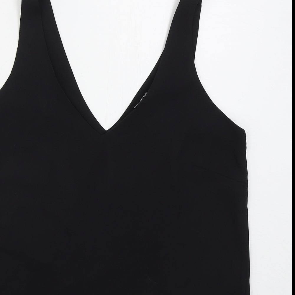 Womens UK Size 8 Wallis Black Basic Tank