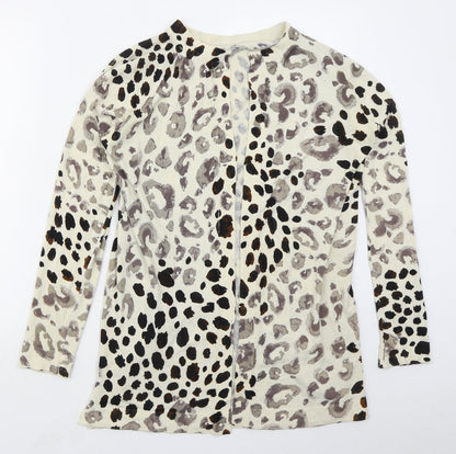 Womens UK Size 12 Preworn Beige Cardigan Jumper