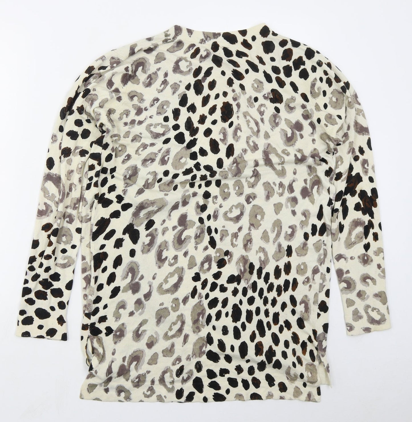 Womens UK Size 12 Preworn Beige Cardigan Jumper