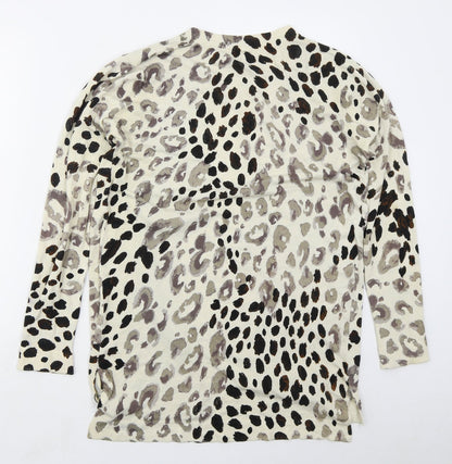 Womens UK Size 12 Preworn Beige Cardigan Jumper
