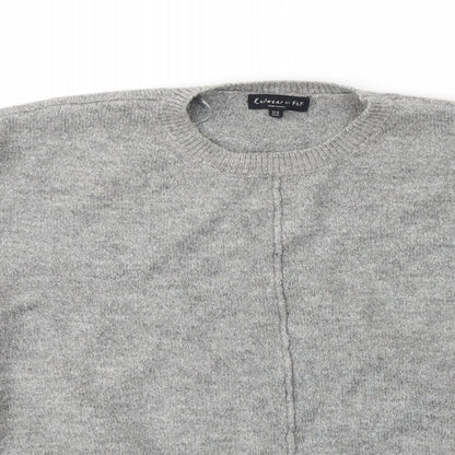 F&F Womens Grey Round Neck  Acrylic Pullover Jumper Size 18