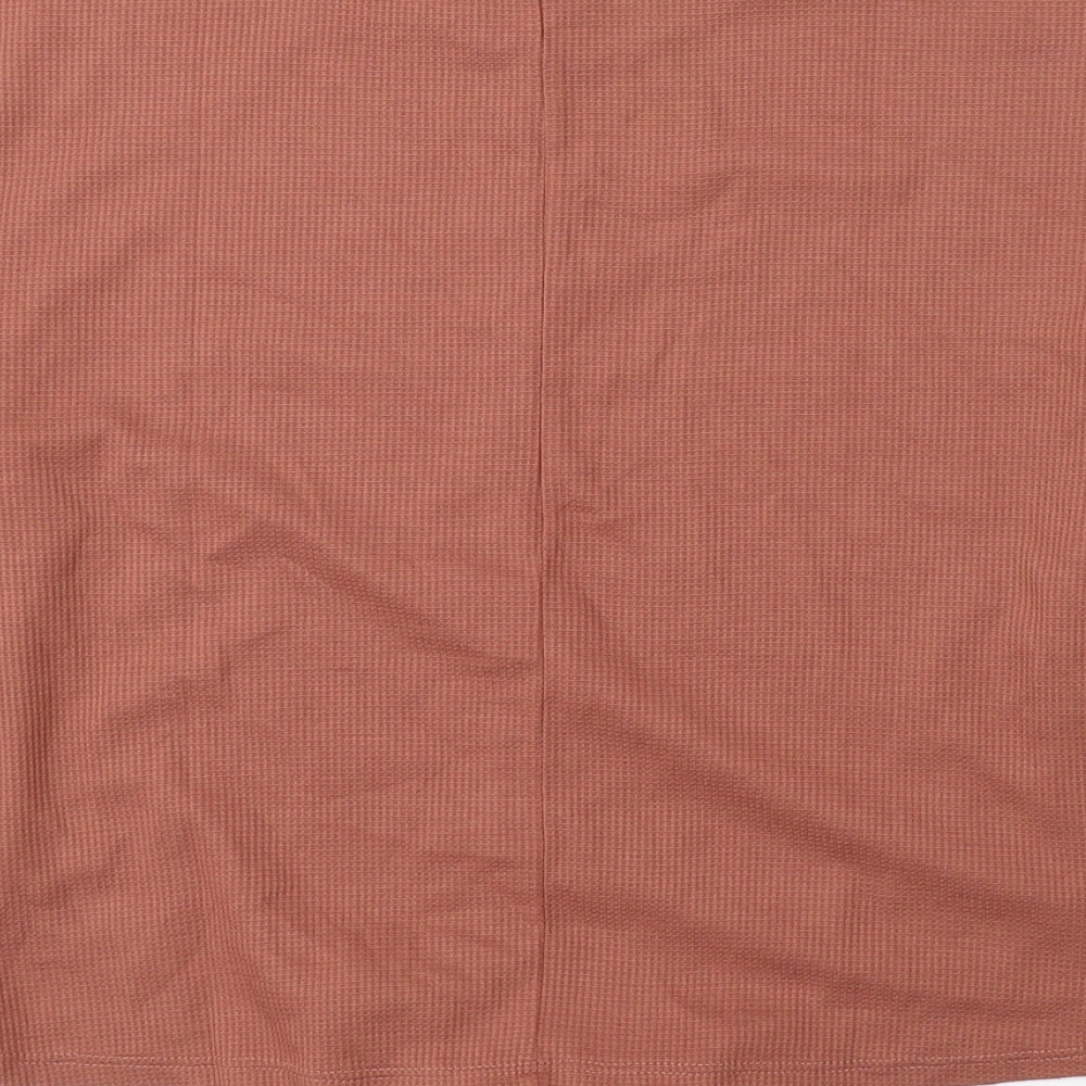 Primark Womens Brown  Polyester Jersey T-Shirt Size 6 Round Neck