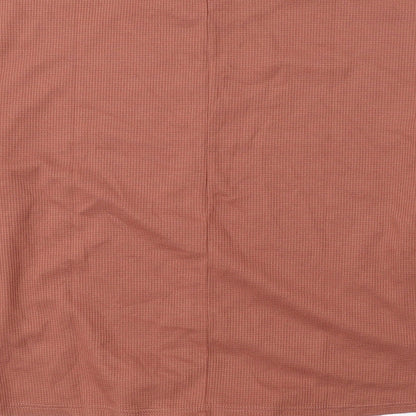 Primark Womens Brown  Polyester Jersey T-Shirt Size 6 Round Neck