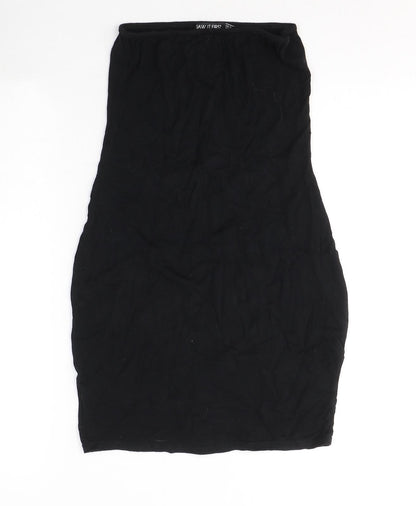 I SAW IT FIRST Womens Black  Viscose Mini  Size 8  Off the Shoulder Pullover