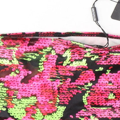 Womens UK Size 8 PRETTYLITTLETHING Multicoloured Cropped Blouse