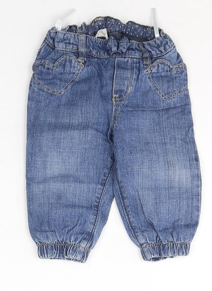 H&M Baby Blue  Cotton Track Pants Jeans Size 6-9 Months  Pullover