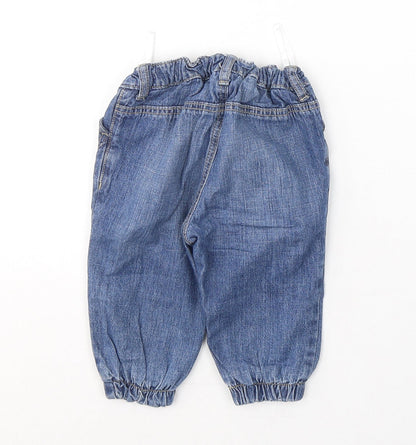 H&M Baby Blue  Cotton Track Pants Jeans Size 6-9 Months  Pullover
