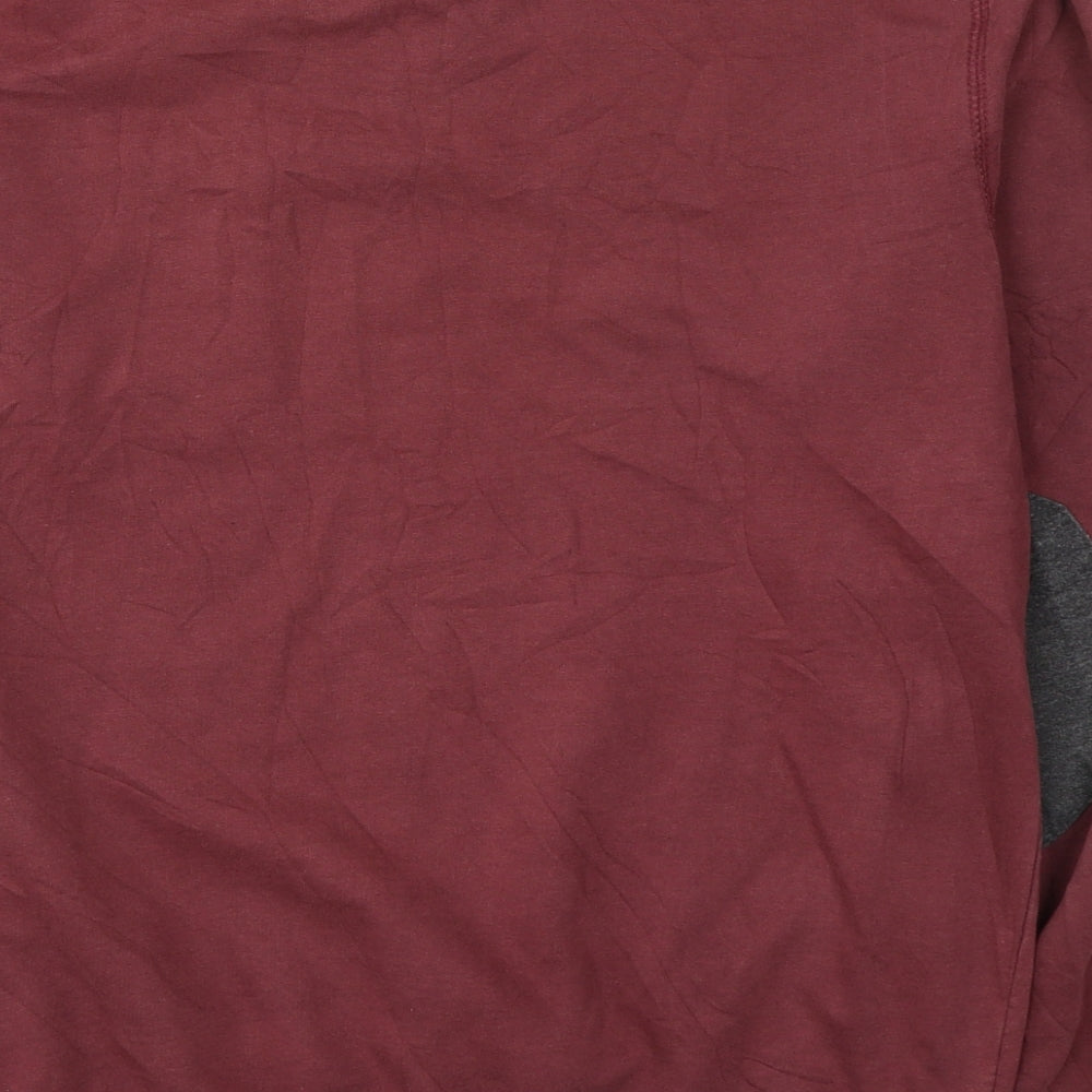 Twisted Soul Mens Red  Cotton Pullover Sweatshirt Size M