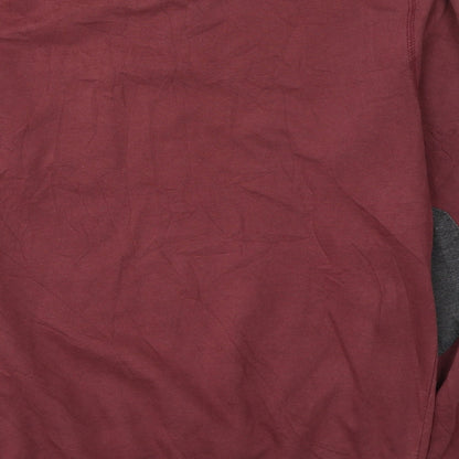 Twisted Soul Mens Red  Cotton Pullover Sweatshirt Size M