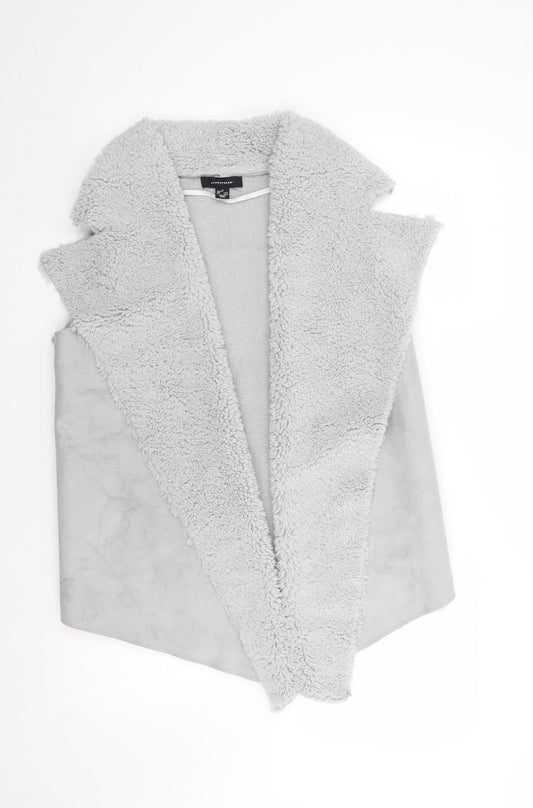 Primark Womens Grey   Gilet Coatigan Size S