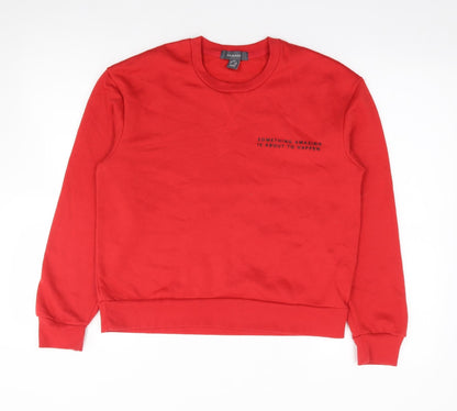 Primark Womens Red  Polyester Pullover Sweatshirt Size 2XS  Pullover