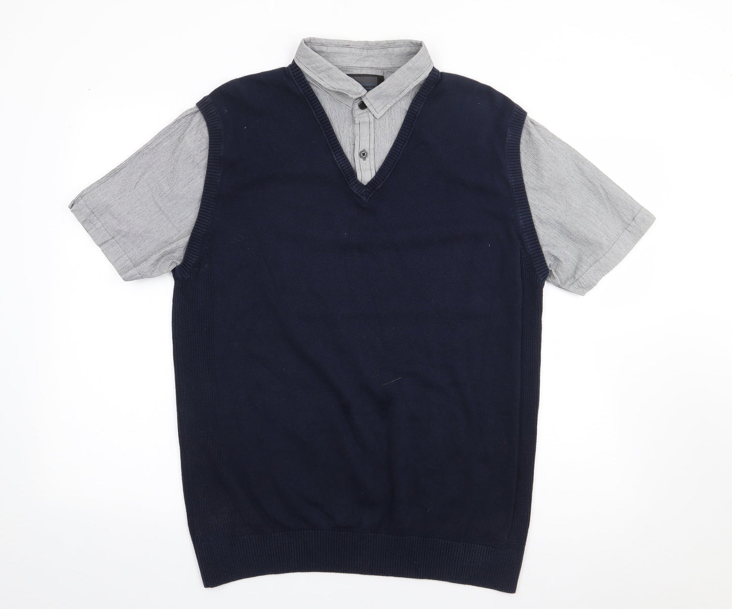 NEXT Mens Blue  Polyester  Polo Size XL Collared Pullover