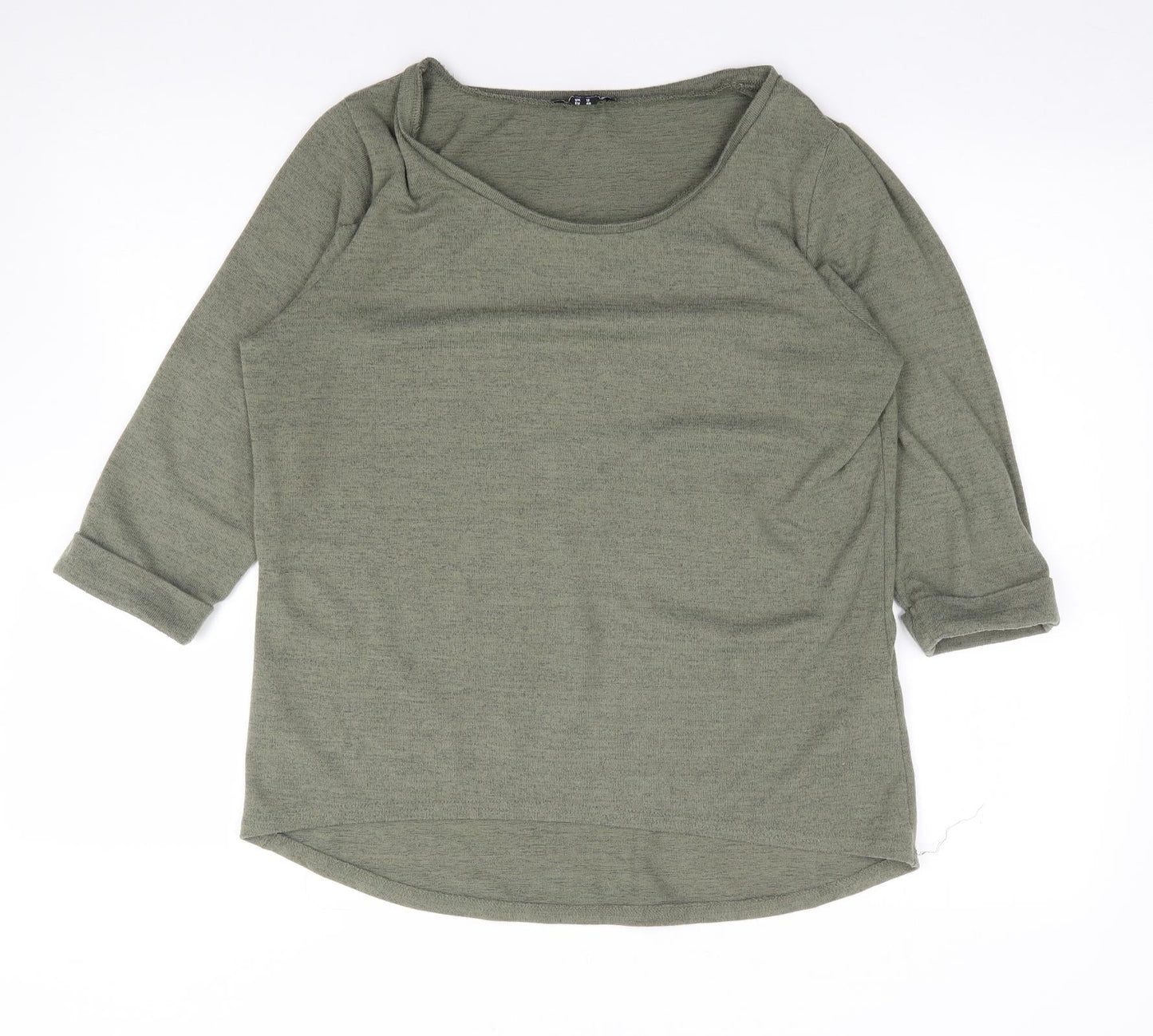 Womens UK Size 12 New Look Green Jersey T-Shirt
