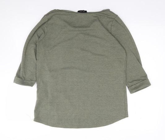 Womens UK Size 12 New Look Green Jersey T-Shirt