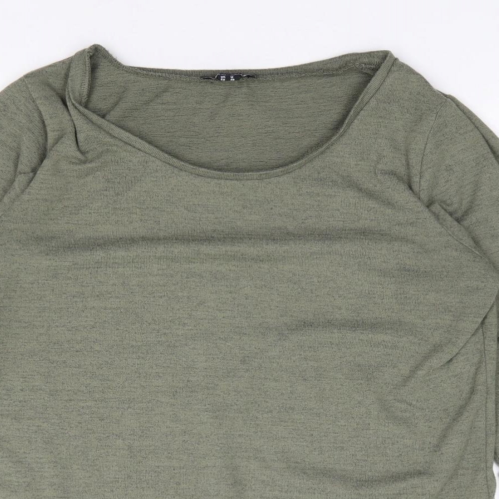 Womens UK Size 12 New Look Green Jersey T-Shirt