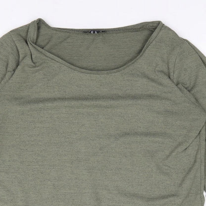 Womens UK Size 12 New Look Green Jersey T-Shirt