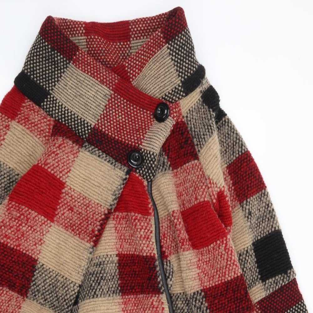 LV Clothing Womens Multicoloured Check  Jacket Coatigan Size M  Button