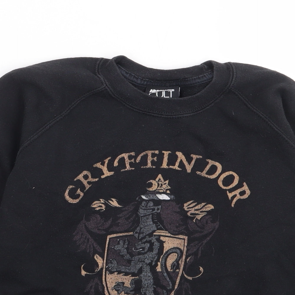 ABSOLUTE CULT Girls Black  Cotton Pullover Sweatshirt Size M  Pullover - Harry Potter