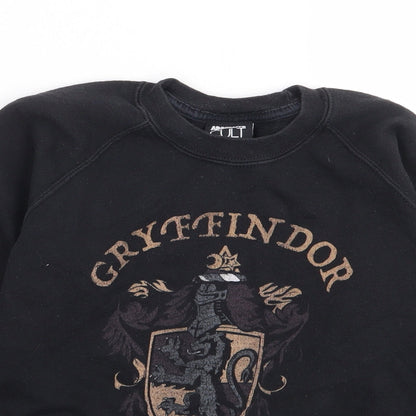 ABSOLUTE CULT Girls Black  Cotton Pullover Sweatshirt Size M  Pullover - Harry Potter