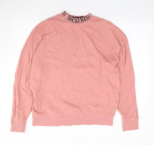 Womens UK Size L ASOS Pink Pullover Sweatshirt