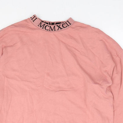 Womens UK Size L ASOS Pink Pullover Sweatshirt