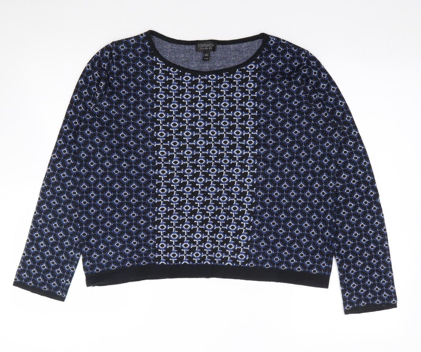Womens UK Size 10 Topshop Blue Pullover Jumper